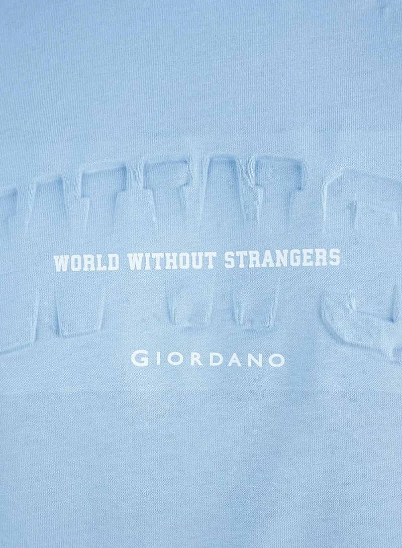 GIORDANO  Men's Slim Fit Cotton Jersey Crew Neck Print Tee | WWS Graphic for Men | Best Price UAE